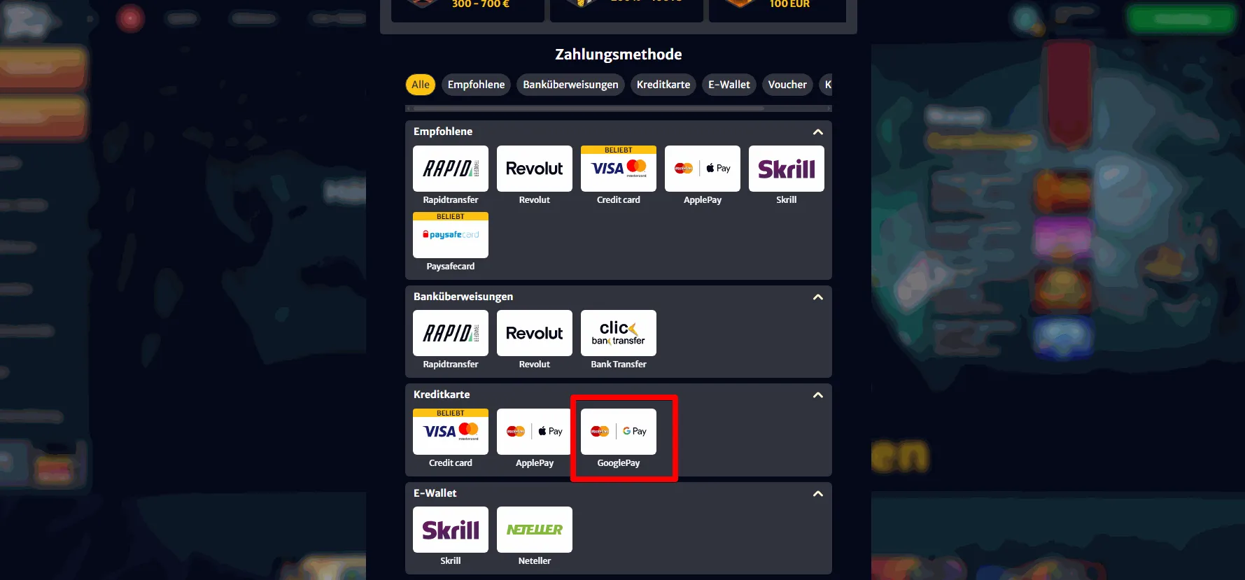 Hellspin Casino mit Google pay